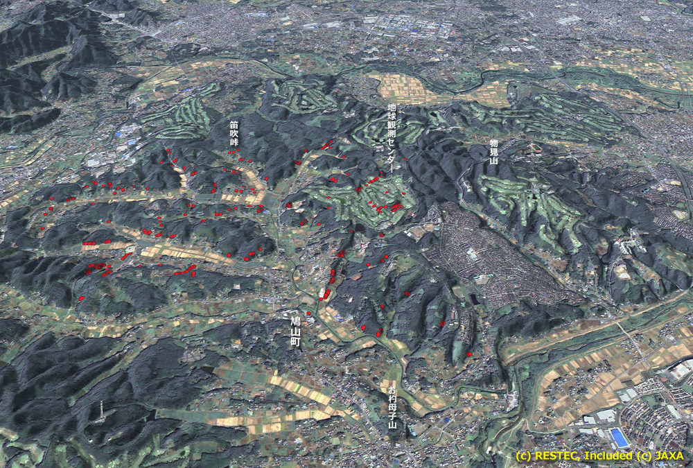 鳩山窯跡群分布図