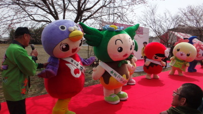 蕾だったけど、天気も良くて大勢のお客さんが来てたヨ!