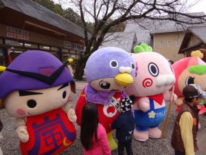 らん丸・はーとん・かわべえ