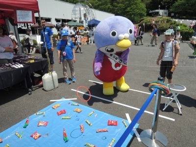 はーとん輪投げにチャレンジ