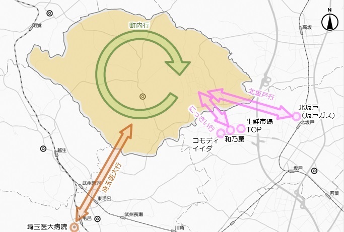 令和4年4月1日からのデマンドタクシーの運行範囲