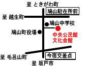 中央公民館への地図