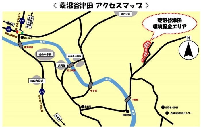 菱沼谷津田 アクセスマップ
